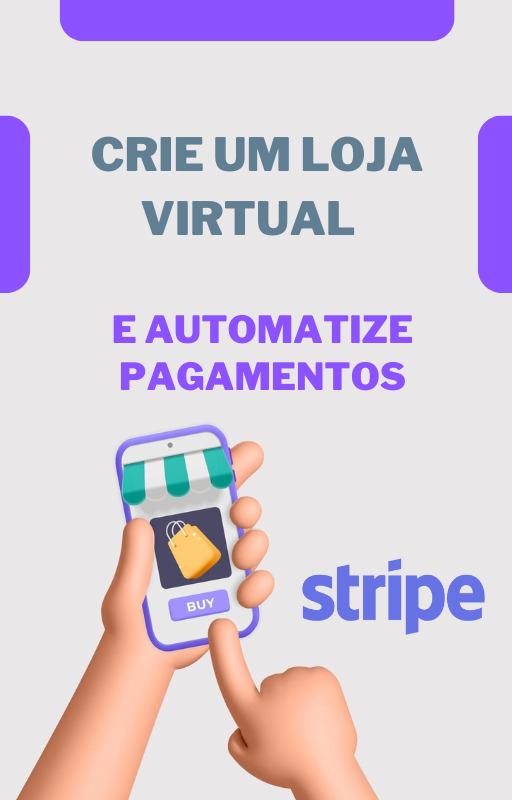 Capa do ebook Crie uma loja virtual e integre pagamento automático com stripe